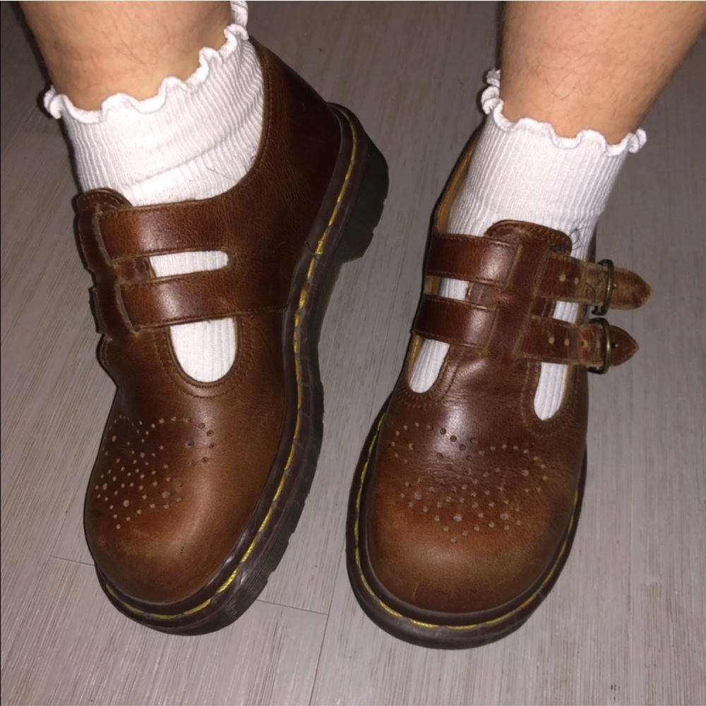 Rare vintage doc martens brown Mary Jane 8065